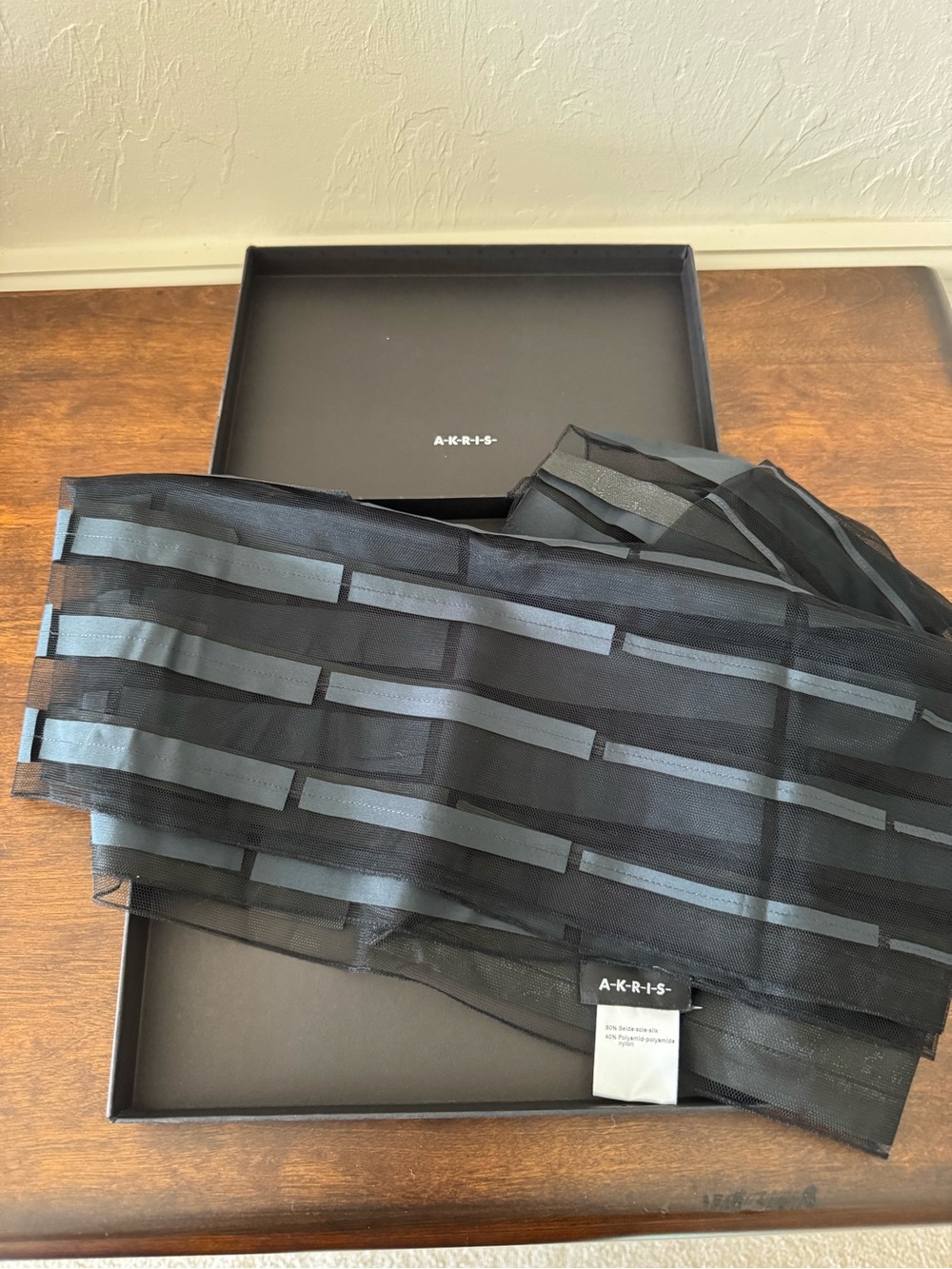 Akris Silk and Nylon Mesh Scarf